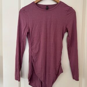 Women's Long Sleeve Top - Dark Rose